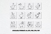 Silly Goose Wedding Doodles Bundle, an Animal Illustration by Guavanaboy (Thumbnail 2 of 3)
