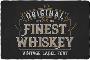 Finest Whiskey Font, a Script Font by VozzyStock