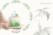 Dinosaurs cute illustration, an Illustration by Love Watercolor Store (Thumbnail 3 of 13)