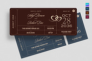 Wedding Invitation Ticket Template, an Invitation Template by BrandPacks (Thumbnail 1 of 4)