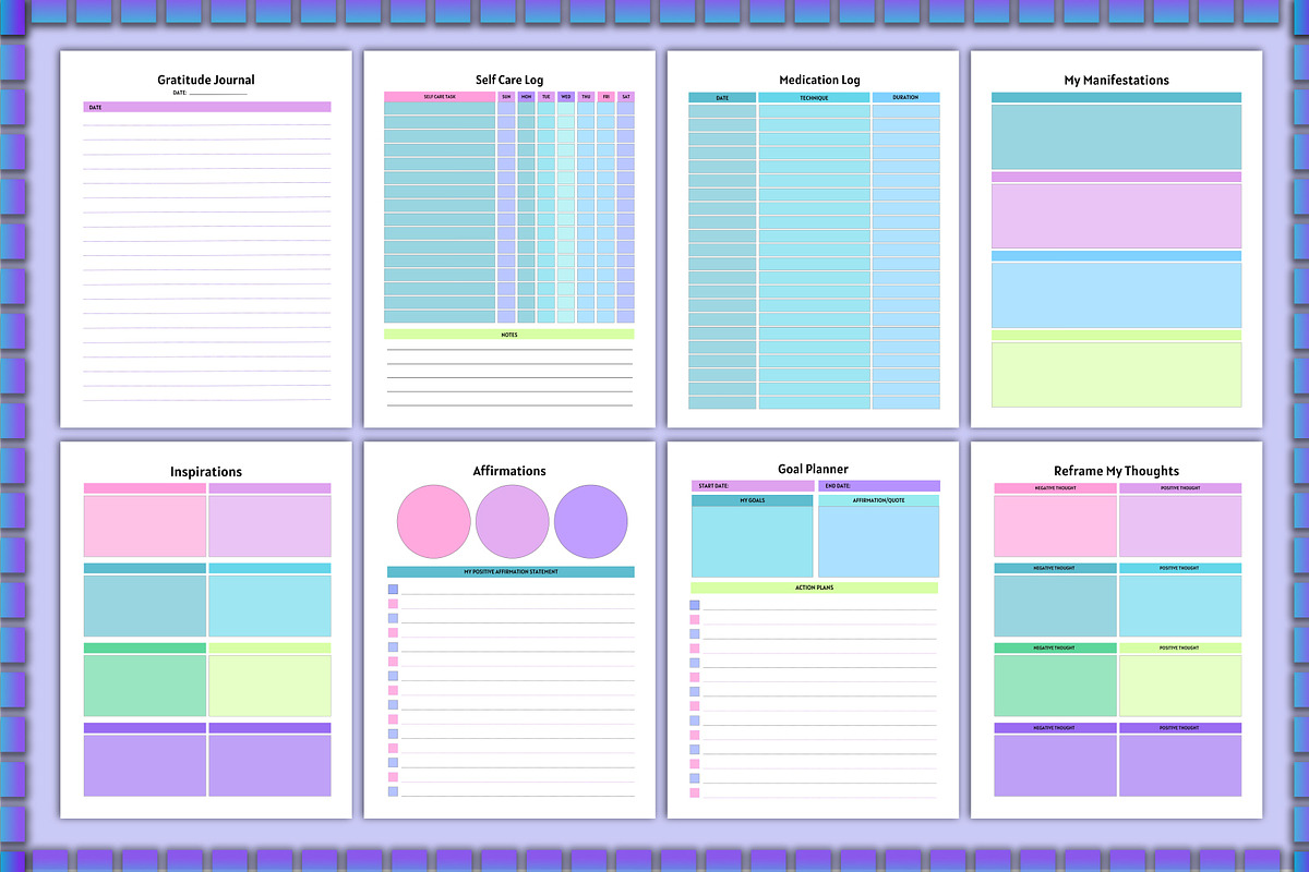 Premium Anxiety &Depression Workbook, a Stationery Template by Shumaya (Photo 3 of 8)