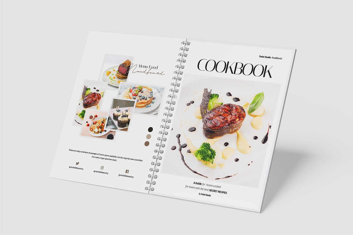 Aesthetic Modern Cook Book Template, a Magazine Template by TMint Play (Photo 10 of 10)