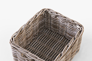 Wicker Basket Ikea Byholma 1 Gray