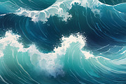 Ocean Waves, a Decorative Illustration by h.utomo (Thumbnail 26 of 31)