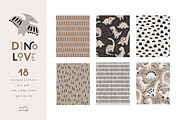 Dino Love Kids Pattern Collection, a Pattern Graphic by Point and Poem (Thumbnail 5 of 7)