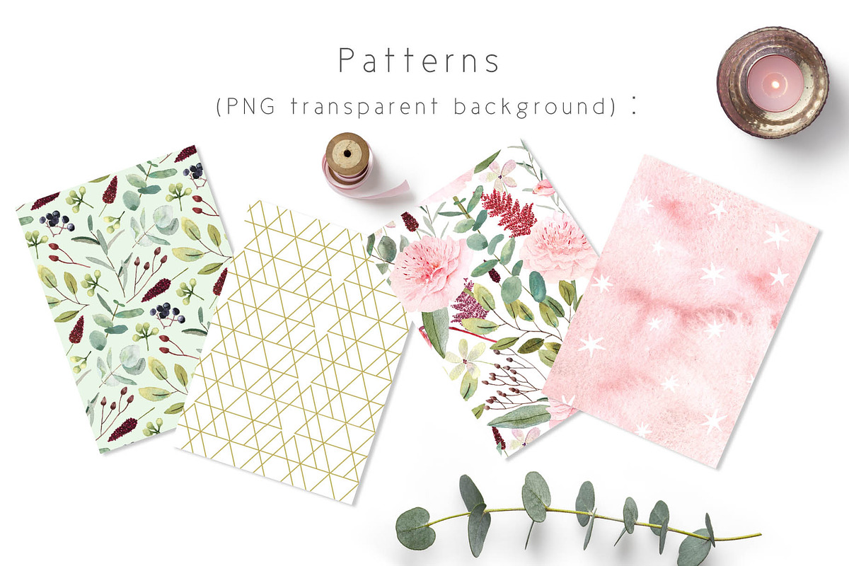 Watercolor peony and eucalyptus, a Decorative Illustration by marie dricot (Photo 3 of 11)