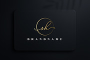 Letter SH handwritten signature logo | Creative Market