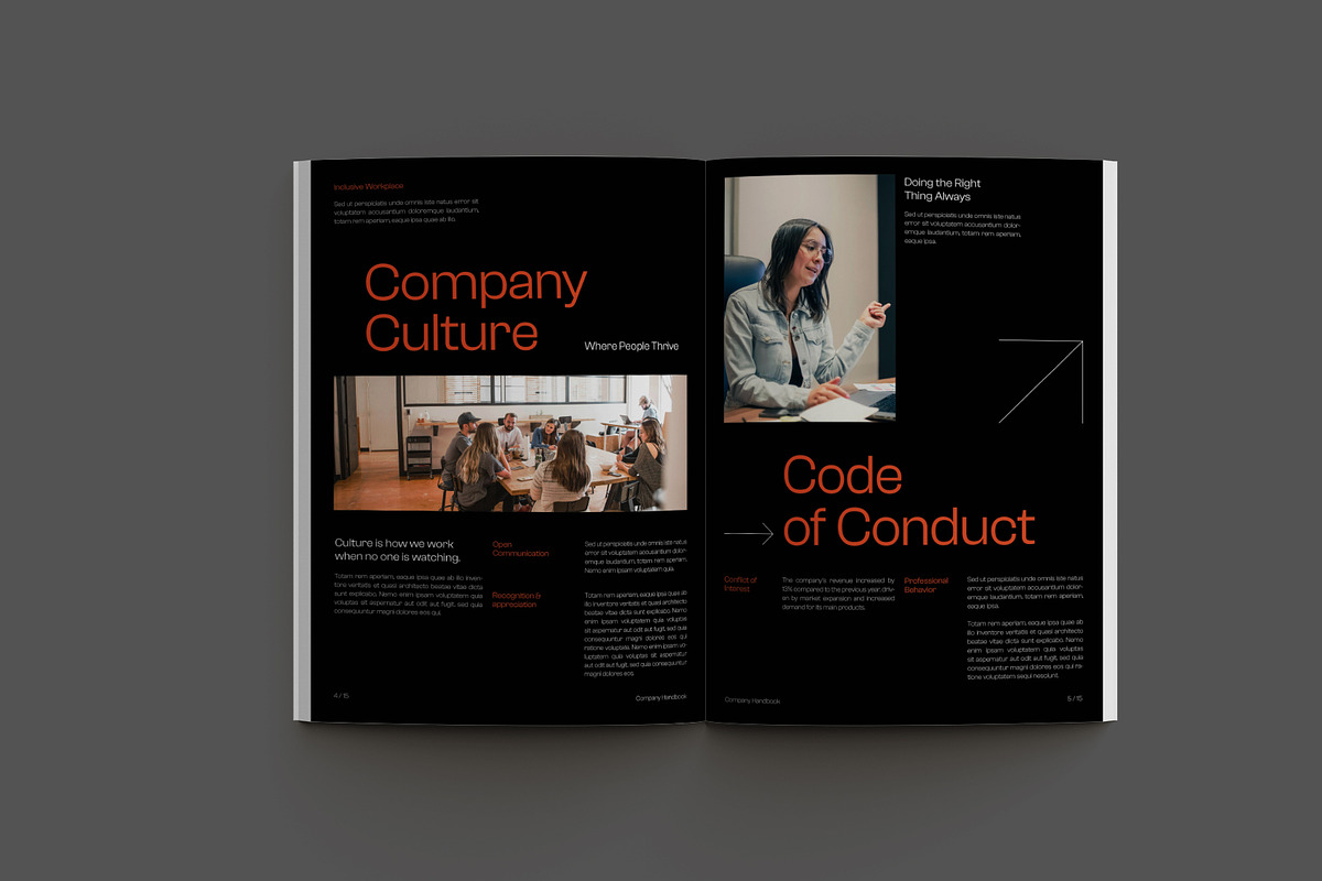 Employee Onboarding Handbook, a Brochure Template by Neermana (Photo 9 of 11)