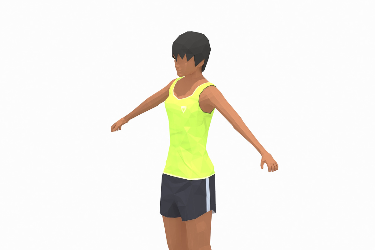 Low Poly Woman Exercise RIG, a Characters & Person 3D Model by Daniel Mikulik (Photo 11 of 14)