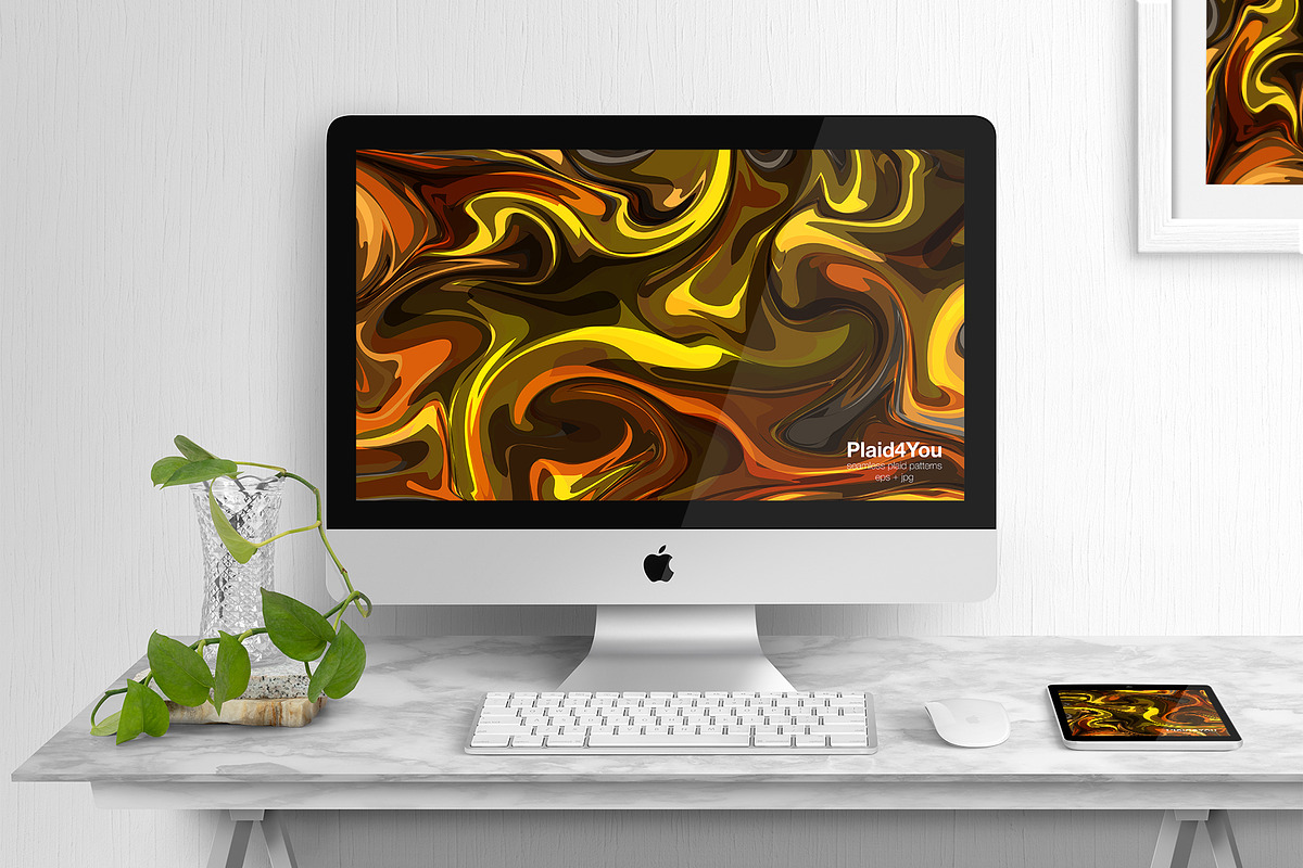 Abstract Backgrounds EPS + JPG, a Pattern Graphic by Plaid4You (Photo 3 of 8)