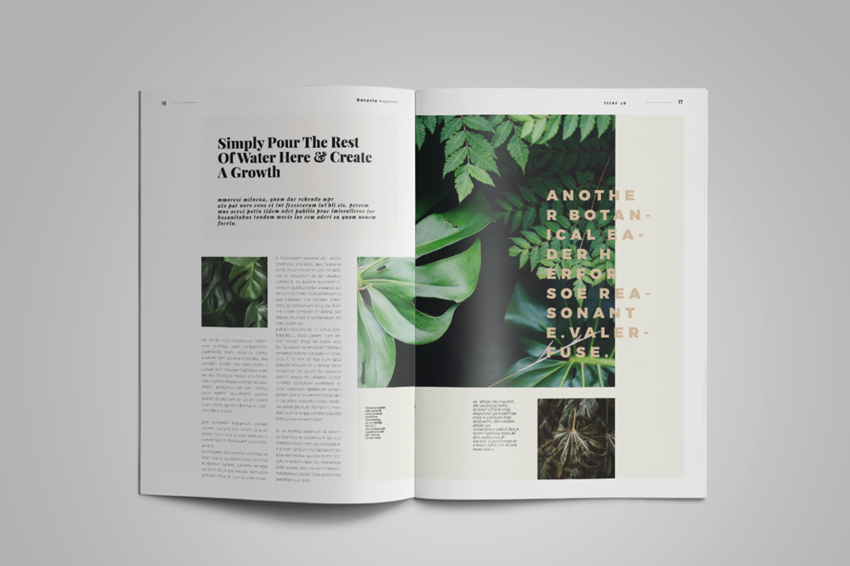 Naturia | Magazine Template, a Magazine Template by spidergraph (Photo 8 of 11)
