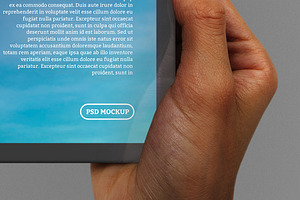 Hands Holding Tablet Mockup Minimal