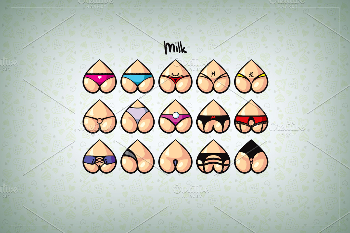 60 bootys for Valentine's day., an Emoji Icon by Firsik (Photo 3 of 6)