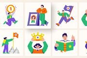 Success Illustration Art Set, a Person Illustration by Brickclay (Thumbnail 5 of 9)