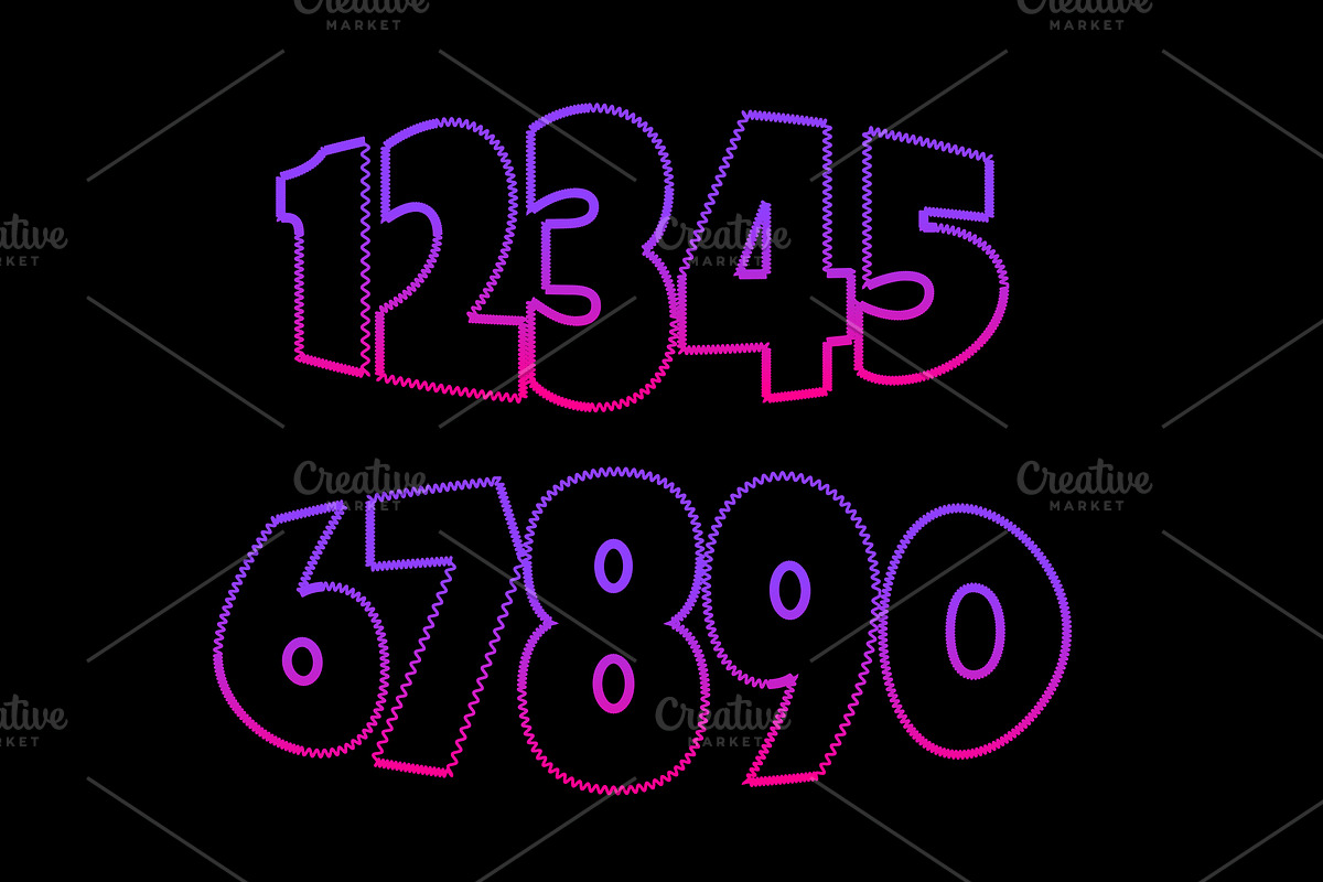 Zigzag Neon Text Effect preview 2