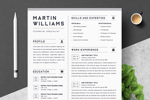 Resume Instant Download, Creative CV