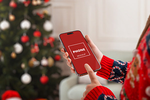iPhone Holiday Touch Mockup, an iPhone Mockup by RSplaneta