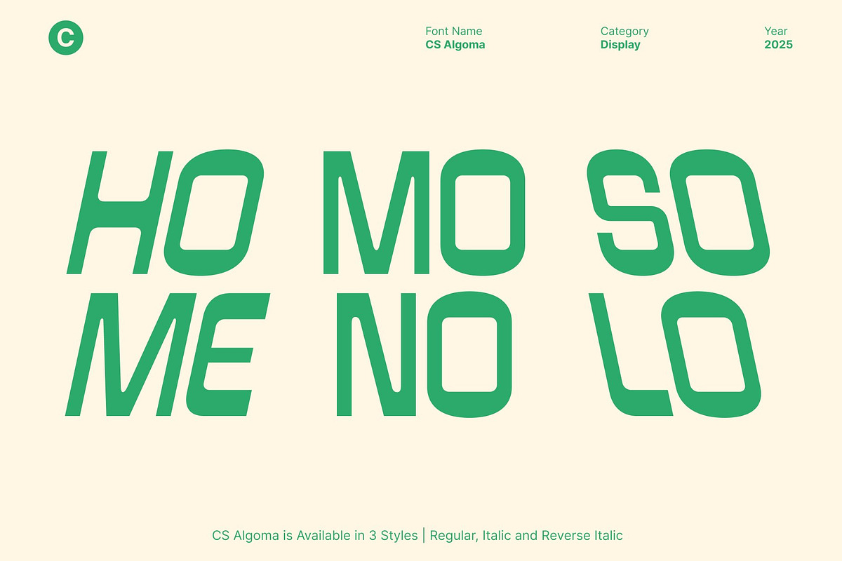 CS Algoma – Reverse Contrast Font, a Sans Serif Font by Craft Supply Co. (Photo 2 of 8)