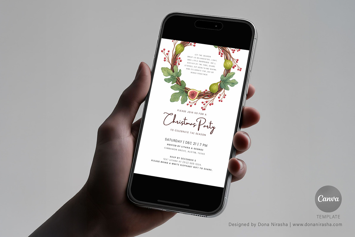 Christmas Party Canva Invitation preview 5
