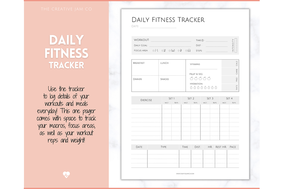 Weight Loss Journal, Fitness Planner, a Templates & Theme by Templatables (Photo 6 of 10)
