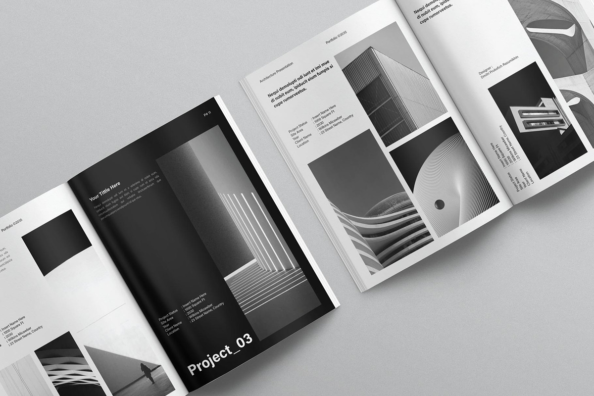 Architecture Portfolio Template, a Brochure Template by DesignCrest (Photo 4 of 13)