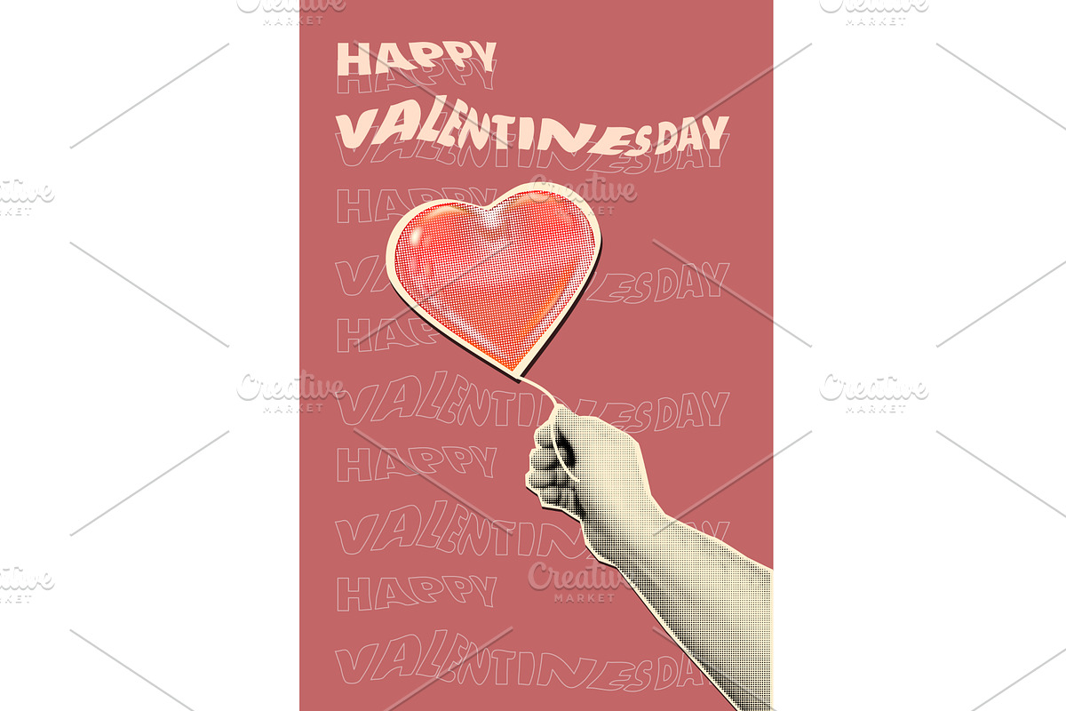 Happy Valentines Day collage poster, a Person Illustration by Vector_Up (Photo 1 of 7)