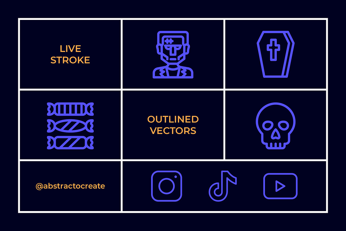 Halloween Line Icons, an Outline Icon by Abstracto-Create (Photo 7 of 7)