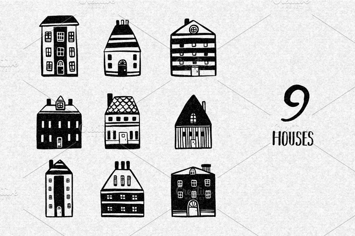 Scandinavian Design Elements Set, a Decorative Illustration by Chelovector (Photo 8 of 10)