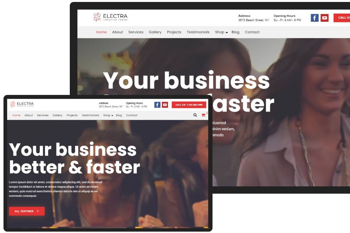 Modern & Creative WordPress theme - Electra preview 6