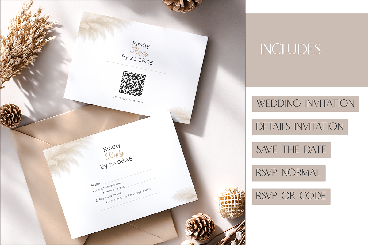 Modern Wedding Invitation Bundle preview 2