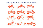 Harley-Chopper-Trucker  line Art, an Object Illustration by Ben studio (Thumbnail 3 of 3)