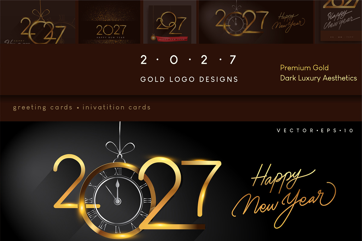 Happy New Year Logotype Bundle, an Object Graphic by OtpirusGraphic (Photo 2 of 9)