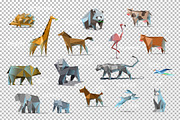 Set of vector polygonal animals, an Object Graphic by lemonoff (Thumbnail 7 of 7)
