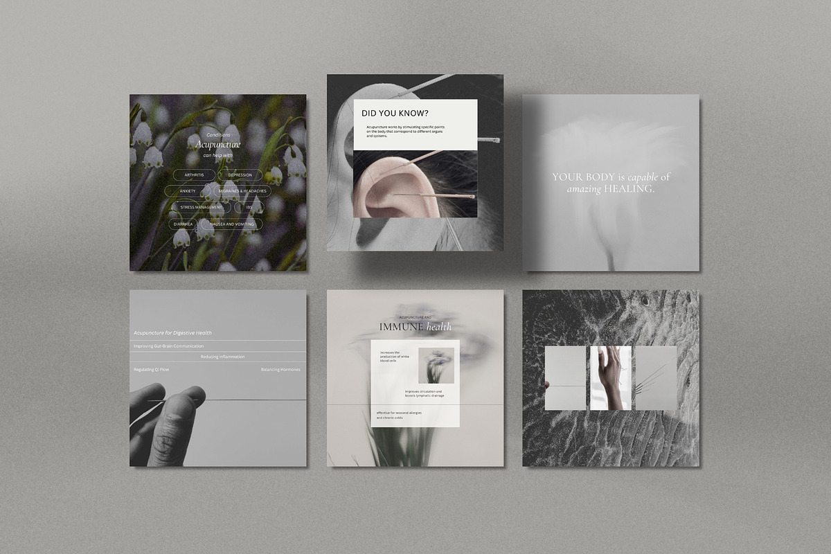 Acupuncture Instagram Templates, a Social Media Template by Terraa Studio Design (Photo 7 of 9)