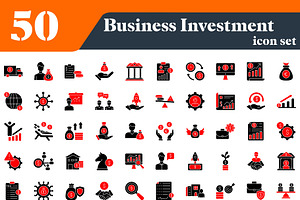 Business Investment Icons Bundle, a Solid Icon by EllaMaiyaali