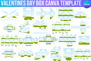 Valentine’s Gift Box Canva Template, a Design Template by Design Station