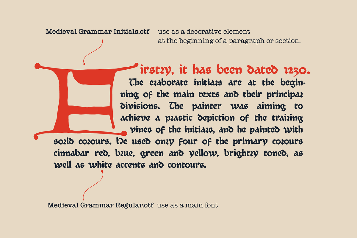 Medieval Grammar blackletter font, a Blackletter Font by kaer_shop (Photo 5 of 13)