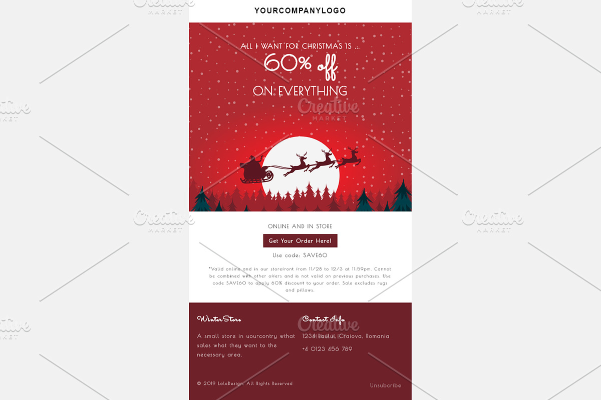 Santa Email Template, an Email Template by Khryna Designs (Photo 2 of 2)