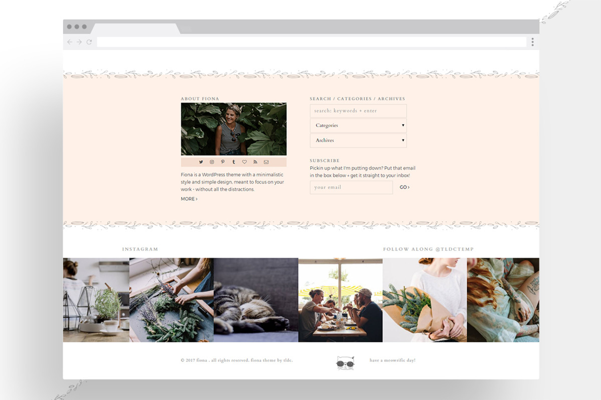 Fiona - Responsive WordPress, a WordPress Template by Anna Moore (Photo 2 of 3)