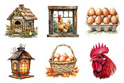 Autumn Chicken Coop Clipart, an Illustration by Dream Creation (Thumbnail 5 of 6)