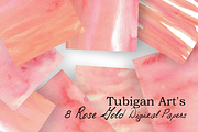 8 Rosy Watercolor Textures, a Texture Graphic by Tubigan Art (Thumbnail 1 of 2)
