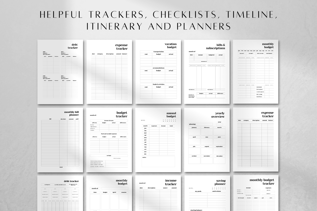 Budget Planner Printable 2024, a Stationery Template by BRANDcontent (Photo 2 of 6)