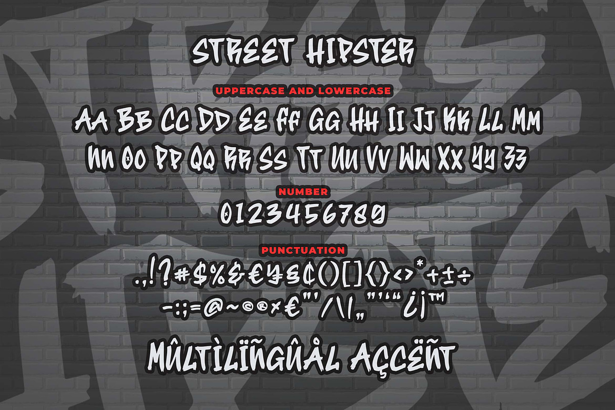 Street Hipster Graffiti Font, a Font by Blankids Studio (Photo 5 of 6)