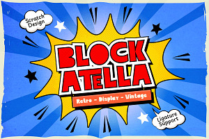 Block Atella - Retro Display Font