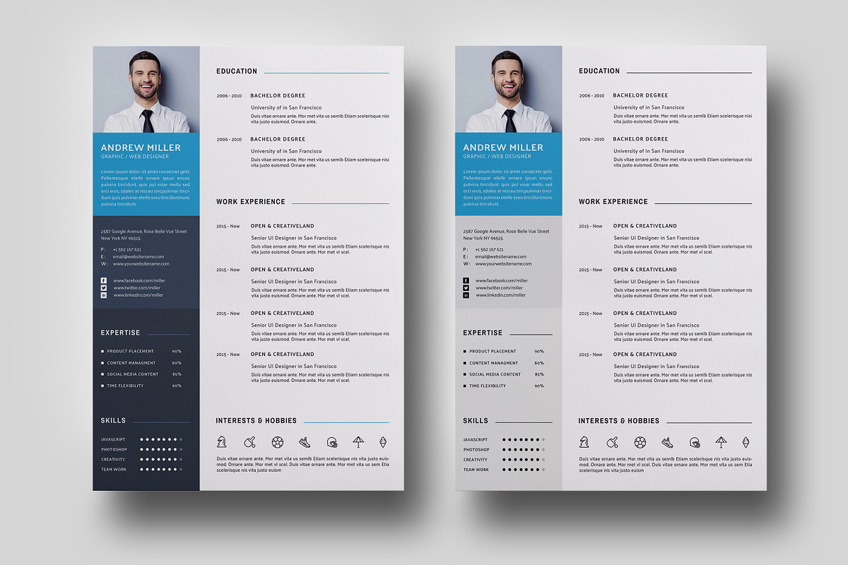 Word CV Resume, a Resume Template by CodePower (Photo 2 of 7)
