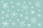 Watercolor snowflakes brushes (PS), a Brush Add-On by Little Bean (Thumbnail 2 of 7)