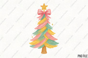 Preppy Brushstroke Christmas Tree, an Illustration by CraftArtStudio (Thumbnail 1 of 4)