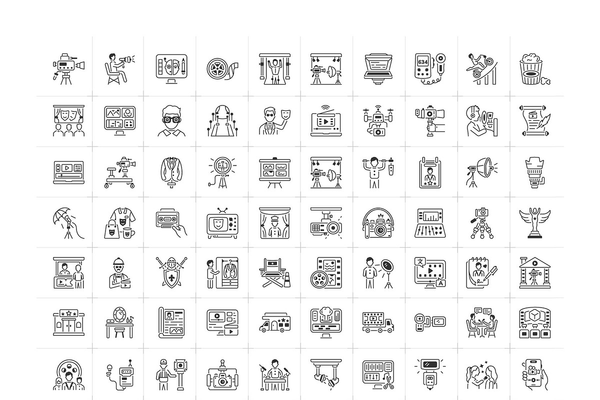 75 Filming Icons, an Outline Icon by Prosymbols (Photo 5 of 5)