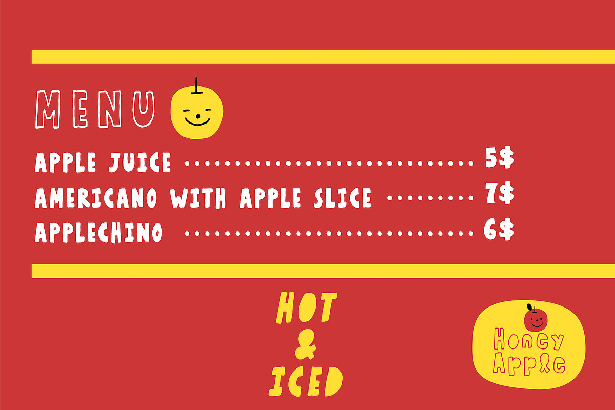 Honey Apple - Juicy Typeface preview 8