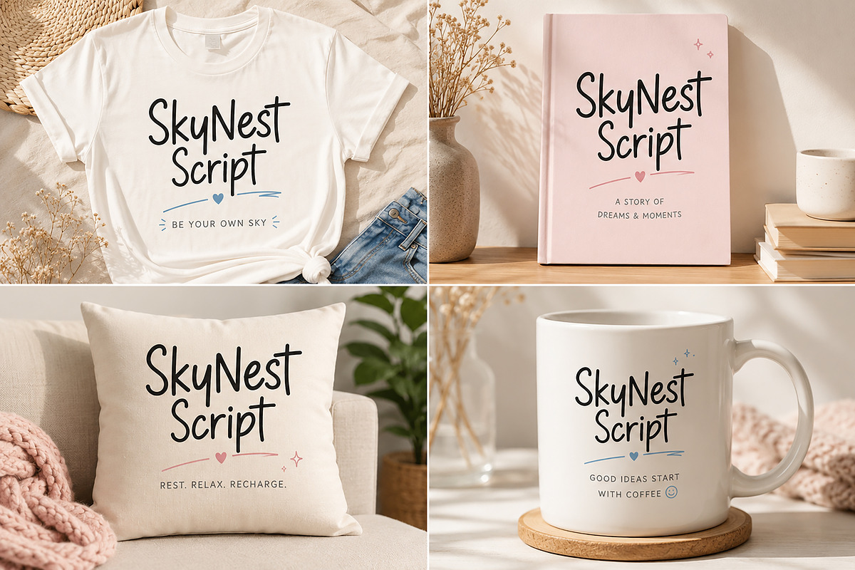 SkyNest Script, a Handwritten Font by Wow Magic (Photo 2 of 3)